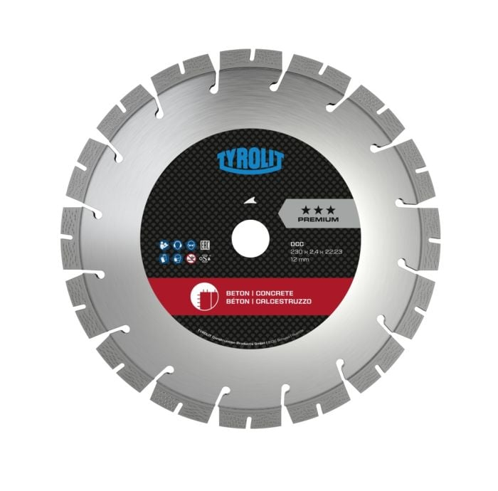 Cutting disc 4.5'' TYROLIT Diamond Blade CONCRETE (115x1.8/7x22.23)