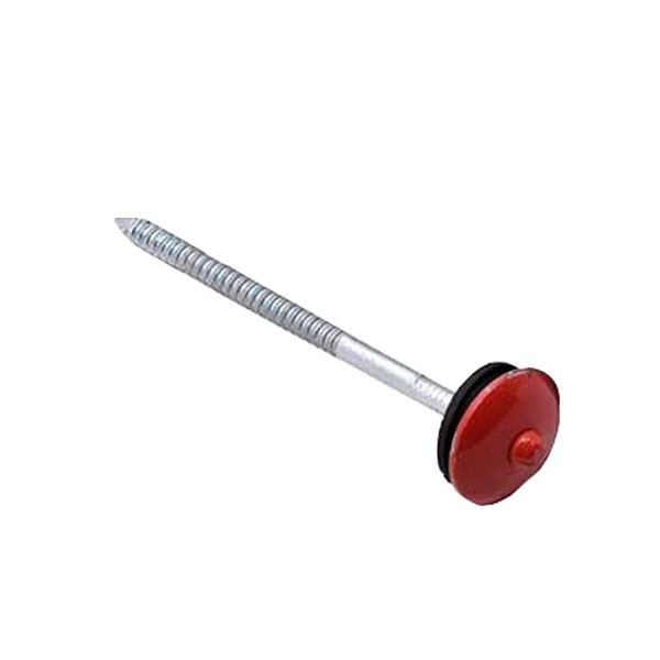 NAIL IT5-3INCH Roofing Nails Colored Cap B/Red-SCREW (BM7) (0.6kg)